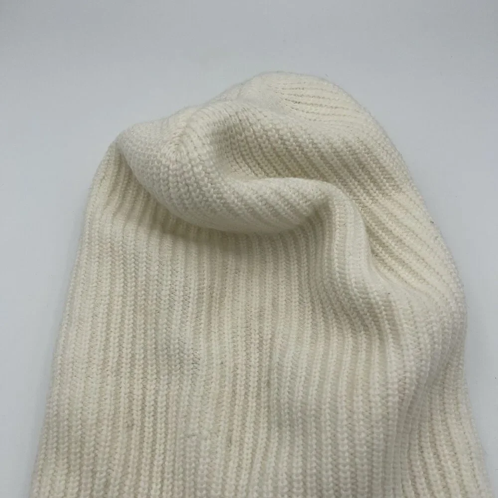 Vintage Cabela's Hunting Face Mask Balaclava Hat White Winter Camo Ski USA Made